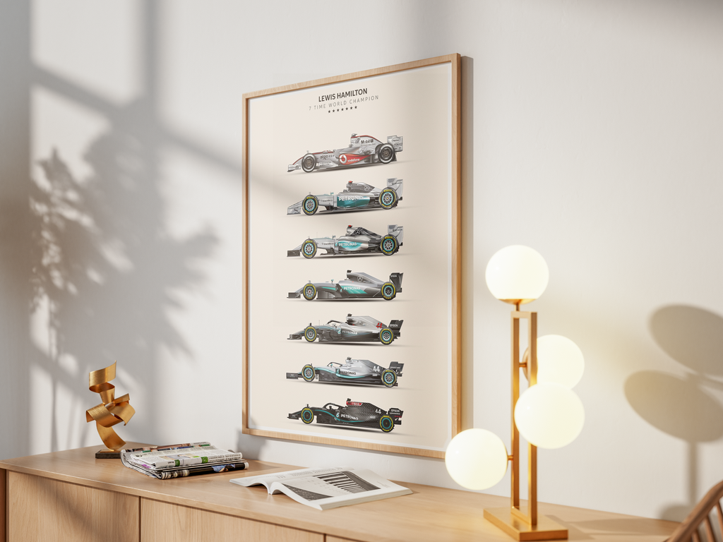 Lewis Hamilton World Championship Winning Cars F1