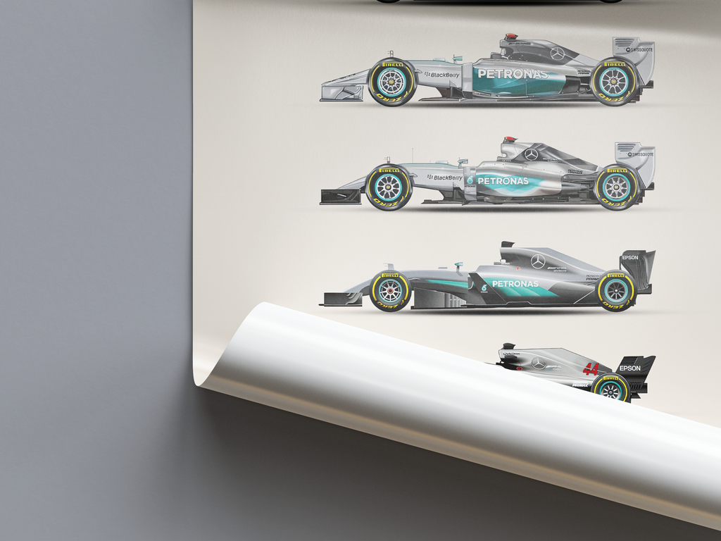 Lewis Hamilton World Championship Winning Cars F1