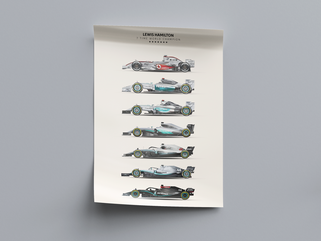 Lewis Hamilton World Championship Winning Cars F1