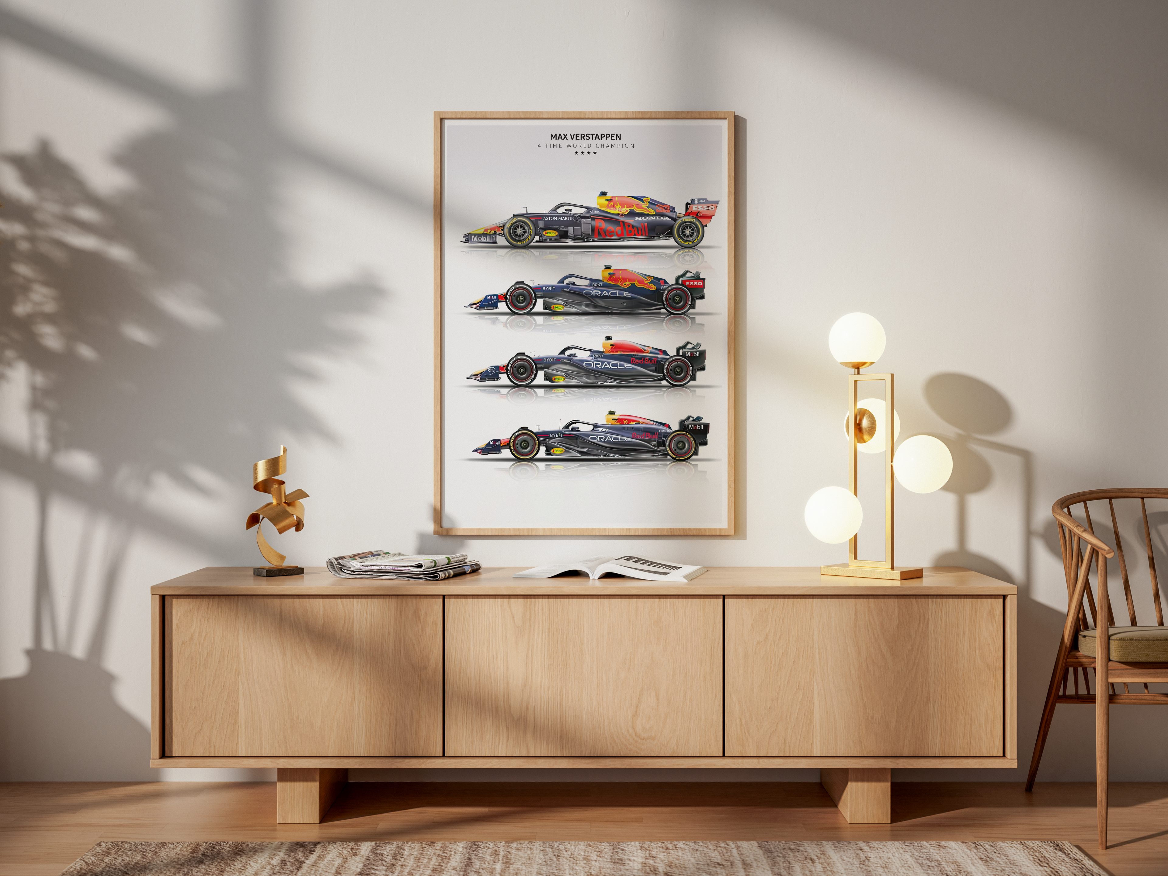 Max Verstappen World Championship Winning Cars F1