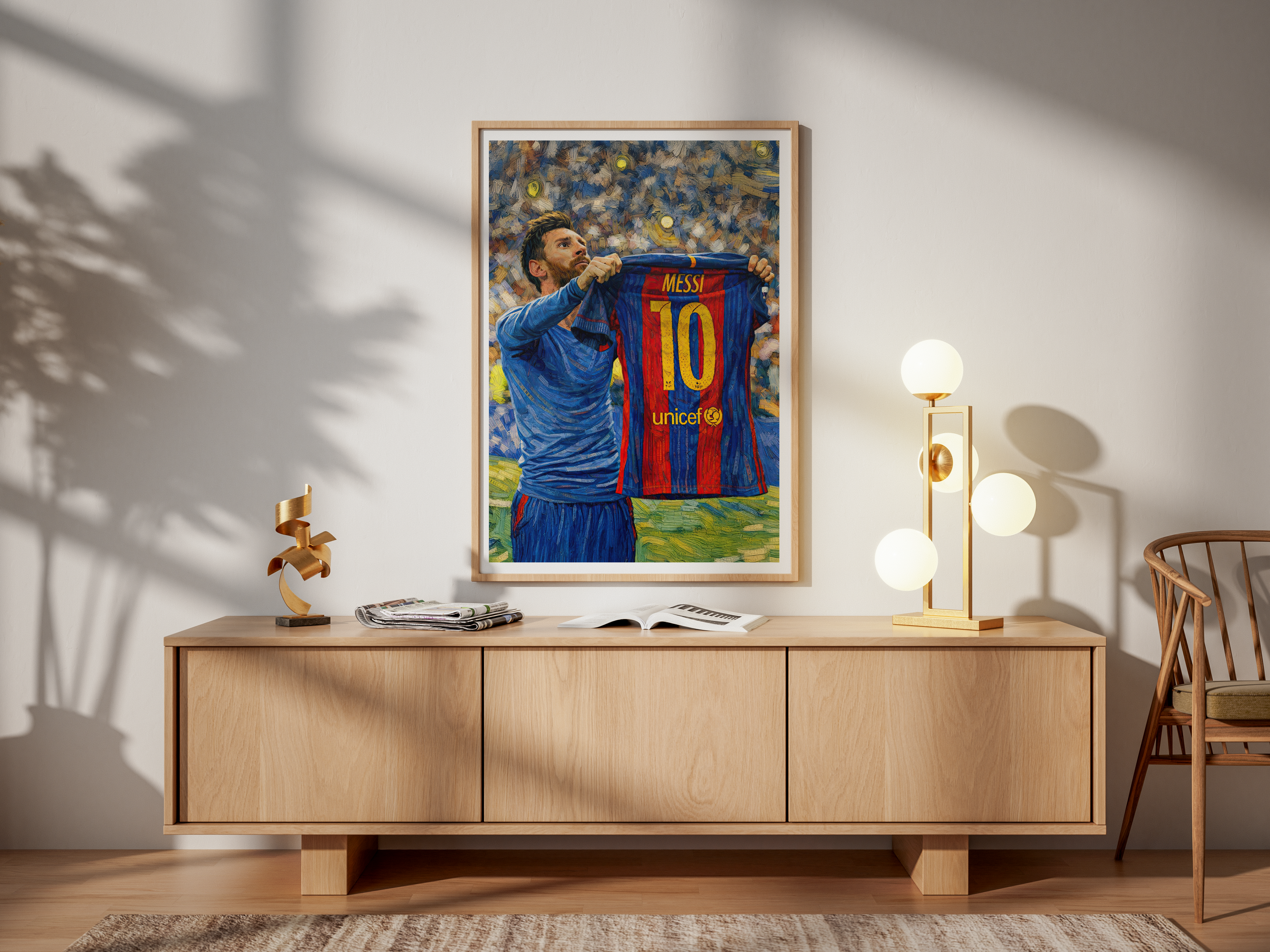 Lionel Messi Holding Shirt | Barcelona FC