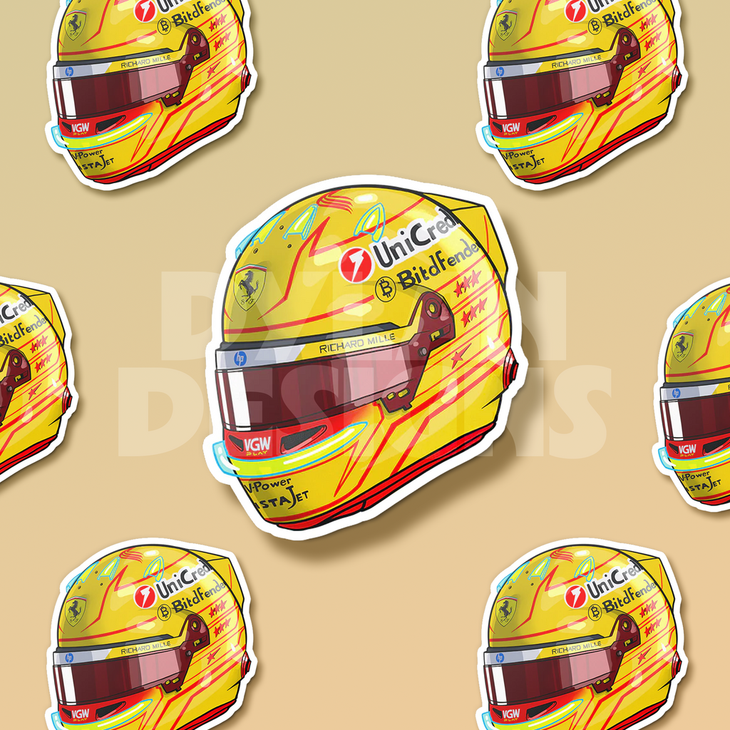 Lewis Hamilton Mini Helmet and Car Formula One Stickers